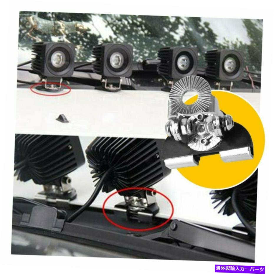 Cピラーバー LEDライトバー取り付けブラケットピラーフードホルダーフィットATVオフロードジープ2ピース LED Light Bar Mounting Bracket Pillar Hood Holder Fit For ATV OffRoad JEEP 2pcs【並行輸入品】