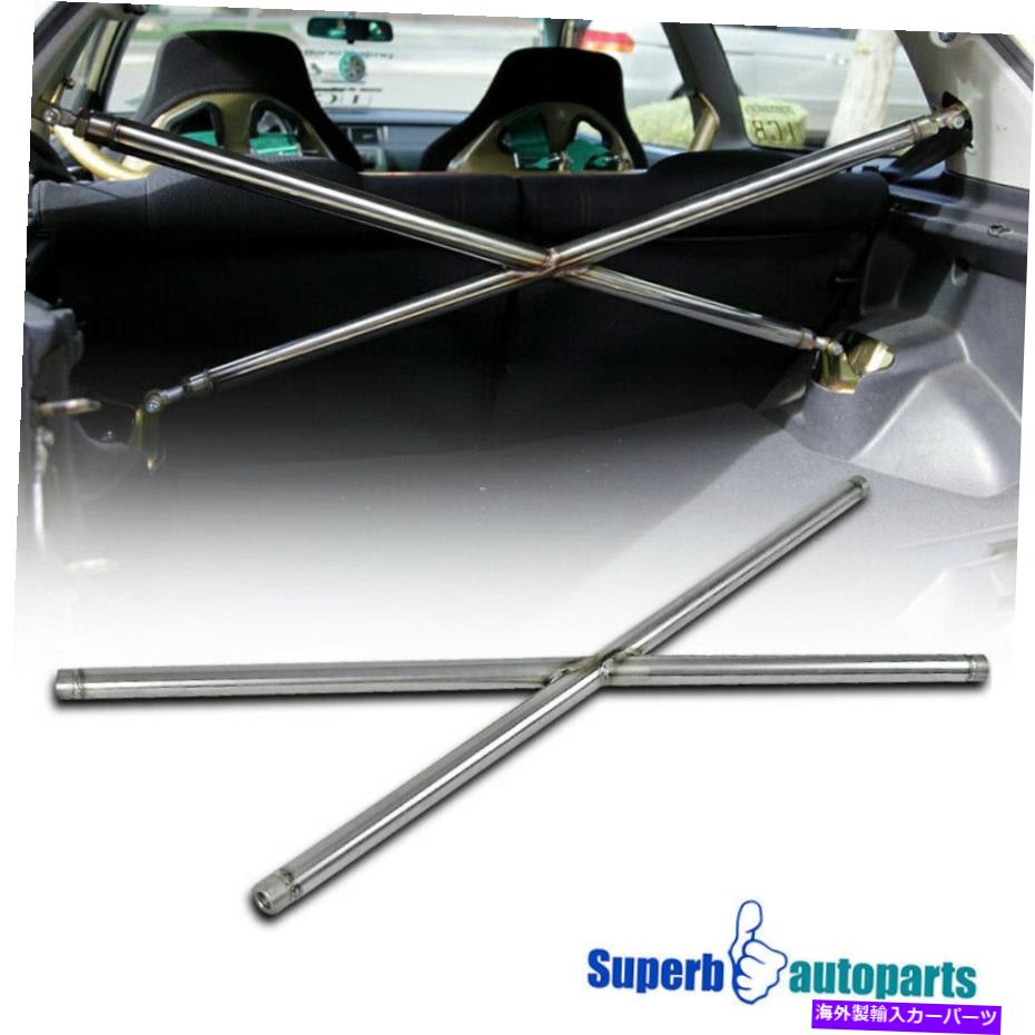 Cピラーバー 92-95シビック3ドアHB CピラーXクロスストラットタイバーリアトランクサスペンション For 92-95 Civic 3-Door HB C-Pillar X Cross Strut Tie Bar Rear Trunk Suspension【並行輸入品】
