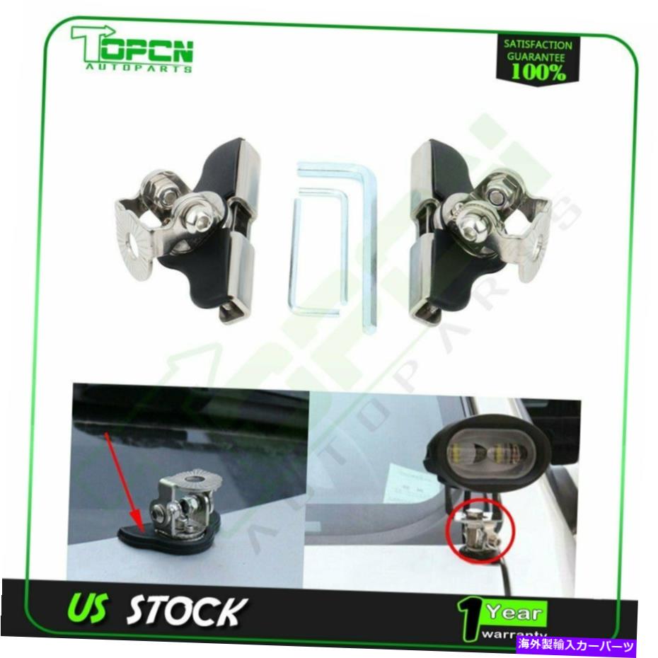 Cピラーバー 2倍ピラーフードクランプホルダーワークライトユニバーサルLEDバーマウントブラケットオフロード 2X A Pillar Hood Clamp Holder Work Light Universal LED bar Mount Bracket Offroad【並行輸入品】