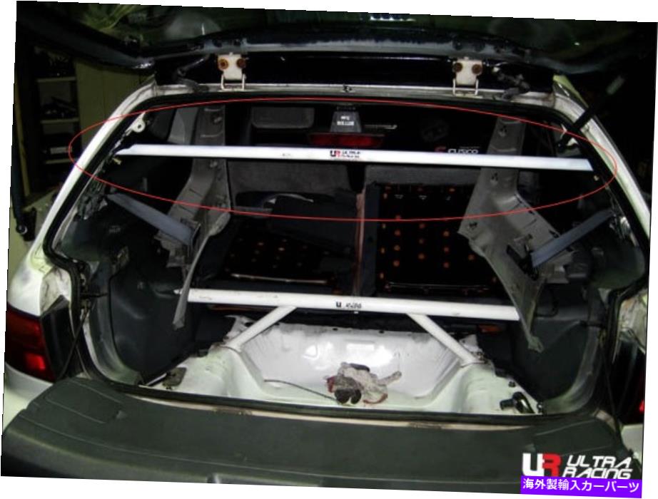 Cピラーバー Honda Civic EG Ultra Racing調節可能Cピラーバーリアアッパーストラットブレース用 For Honda Civic EG Ultra Racing Adjustable C Pillar Bar Rear Upper Strut Brace【並行輸入品】