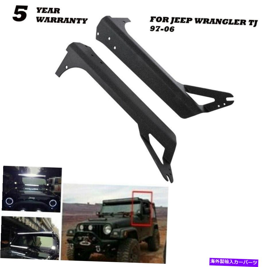 Cピラーバー LEDライトバーの上部屋根マウントブラケットAピラーのJEEP wrangler TJ 97-06 52 For Jeep Wrangler TJ 97-06 52\