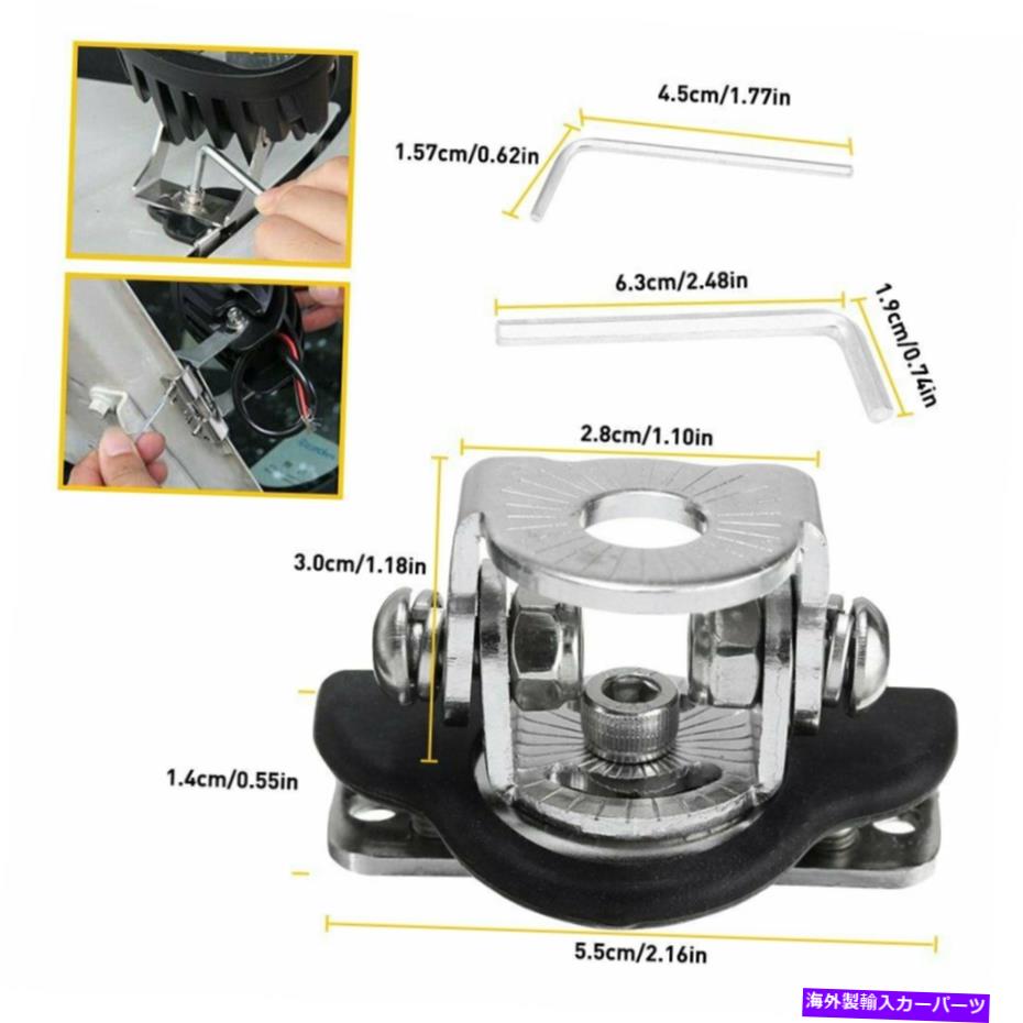 Cピラーバー ピラーフードクランプホルダーワークライトユニバーサルLEDバーマウントブラケットオフロードATV Pillar Hood Clamp Holder Work Light Universal LED Bar Mount Bracket Offroad ATV【並行輸入品】