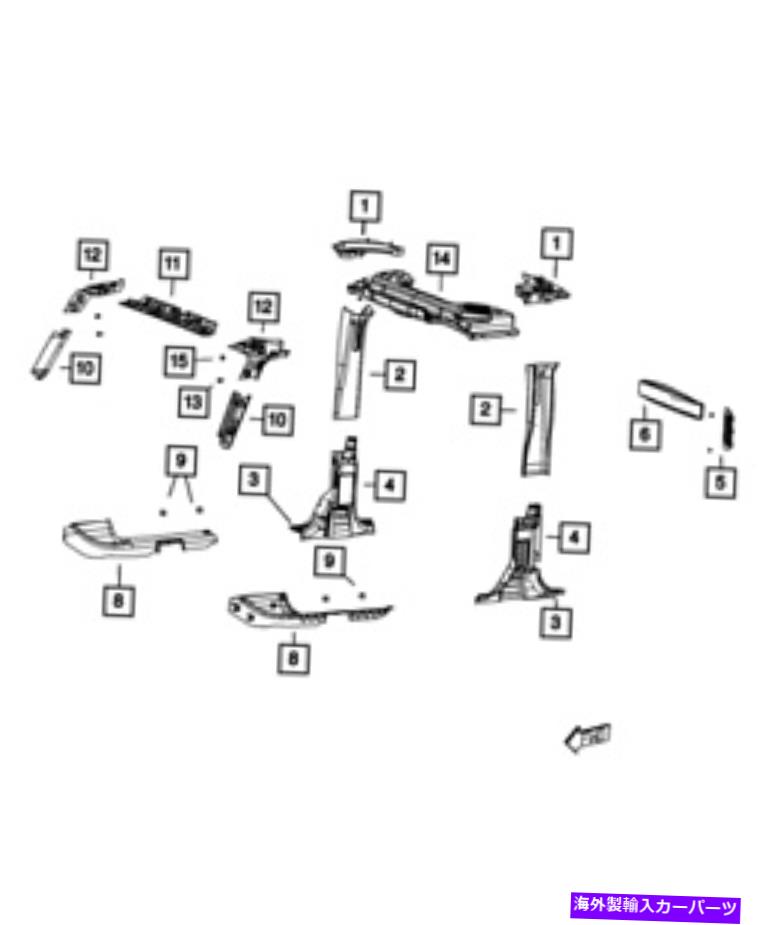 内装パーツ 純純正モパ5KJ01DX9AC-オリジナルのタイトルを表示 純正 モパーグリル 5KJ01DX9AC- show original title【並行輸入品】 27,601円