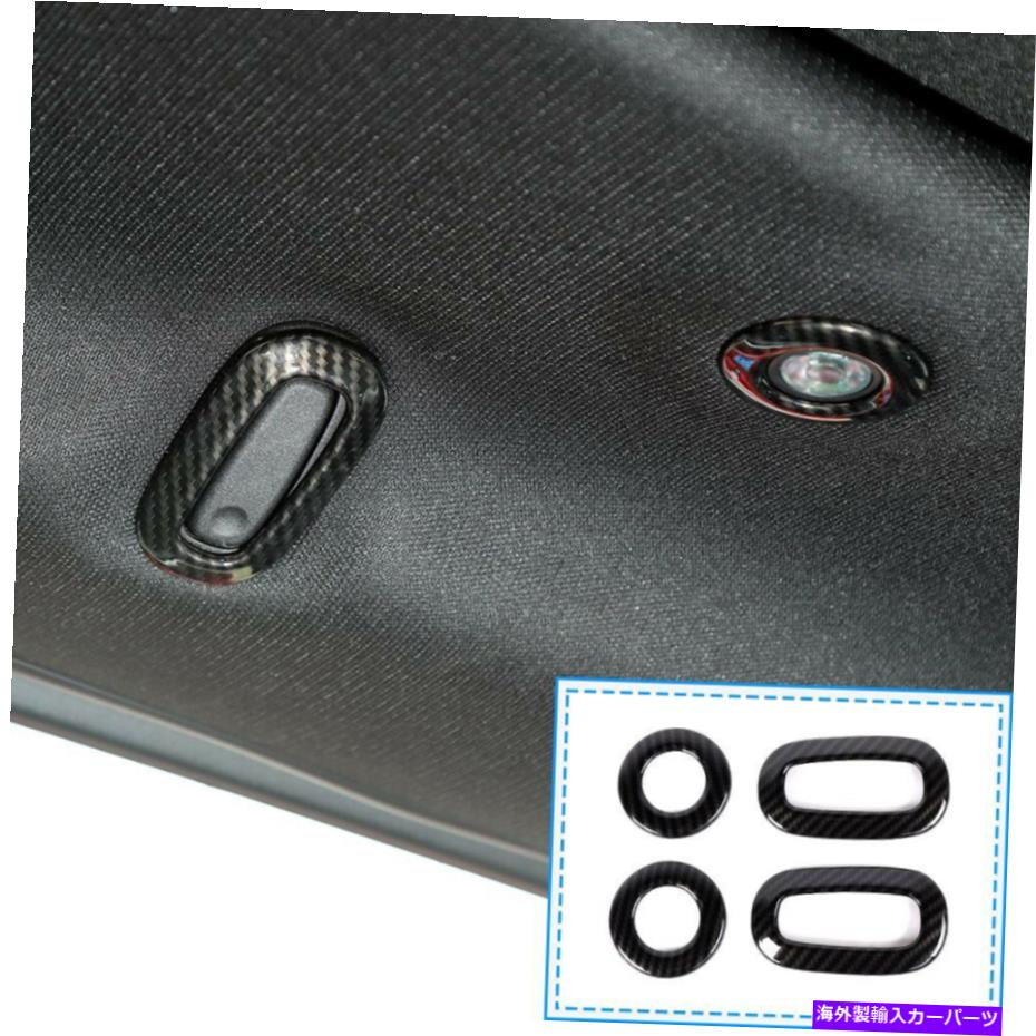 内装パーツ ジープグランドチェロキー16+カーボンファイバーのためのインテリアリアリーディングライトフックトリム Interior Rear Reading Light Hook Trim For Jeep Grand Cherokee 16+ Carbon Fiber【並行輸入品】