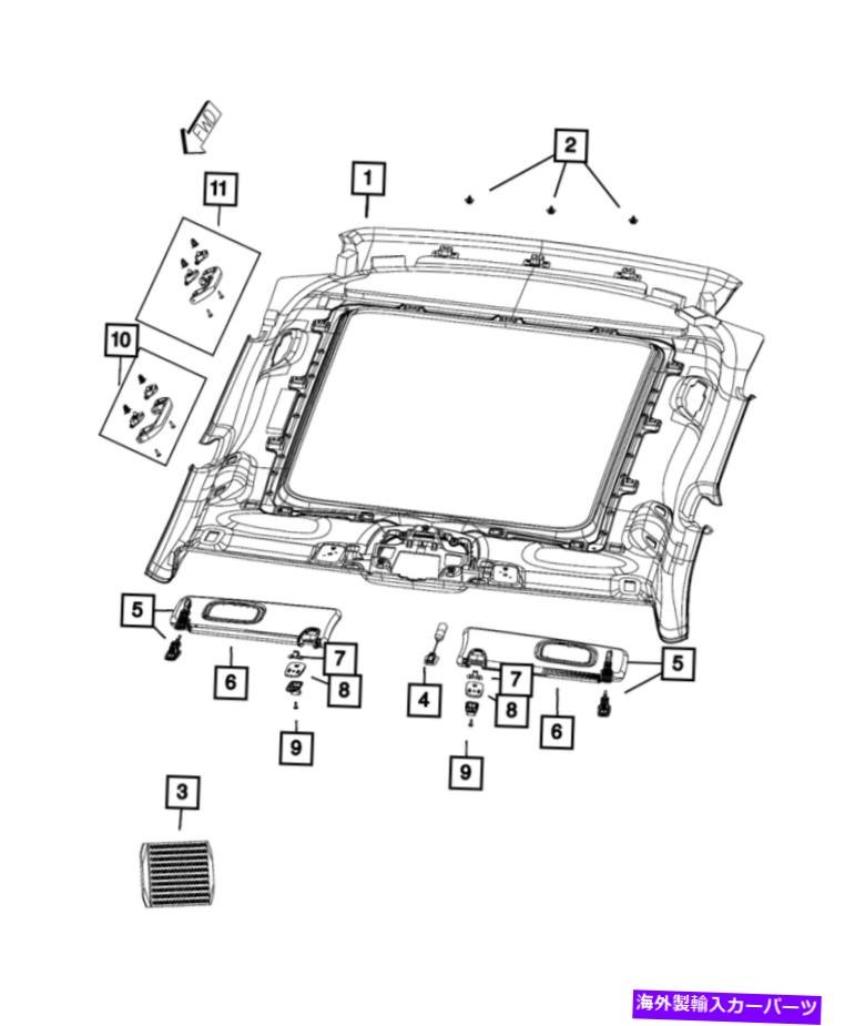 内装パーツ ←正MOPARカラーム製造口6QK48PS4AA-オリジナルのタイトルを表示 純正 Mopar グラブハンドル 6QK48PS4AA- show original title【並行輸入品】|Us Custom Parts Shop USDM