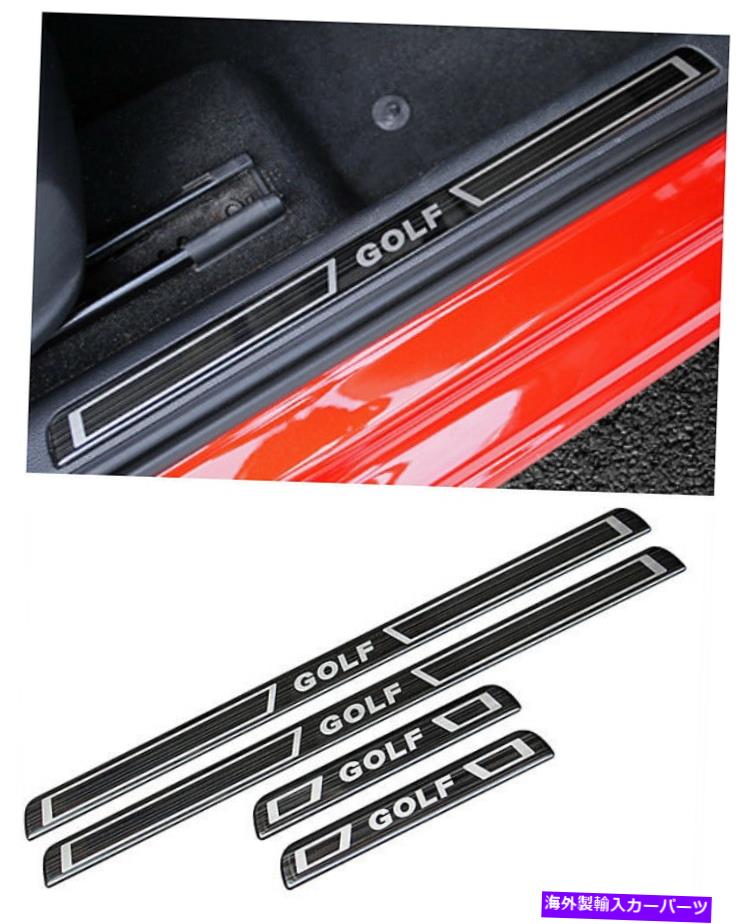 内装パーツ VWゴルフ7 MK7 5ドア2013アップ用プラックS /スポーツアシュールスポーツパートインジラトトライム - オリジナルのタイトルを表示 VW GOLF 7 MK7 5 door 2013-up用ブラックS/スチールドアシルスカフプレートインサートトリム- show original title【並行輸入品】