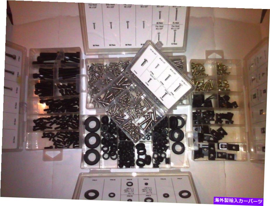 内装パーツ 833pcセット106セックスハッツ＆377スポンサスススールスリュークスリー、170 Uクッキング＆180プロソット - オリジナルの役題を表示 833PC キット 106 ヘックスキャップ ＆ 377 ステンレススチールスクリュー 、 170 Uクリップ ＆ 180 グロメット-【並行輸入品】