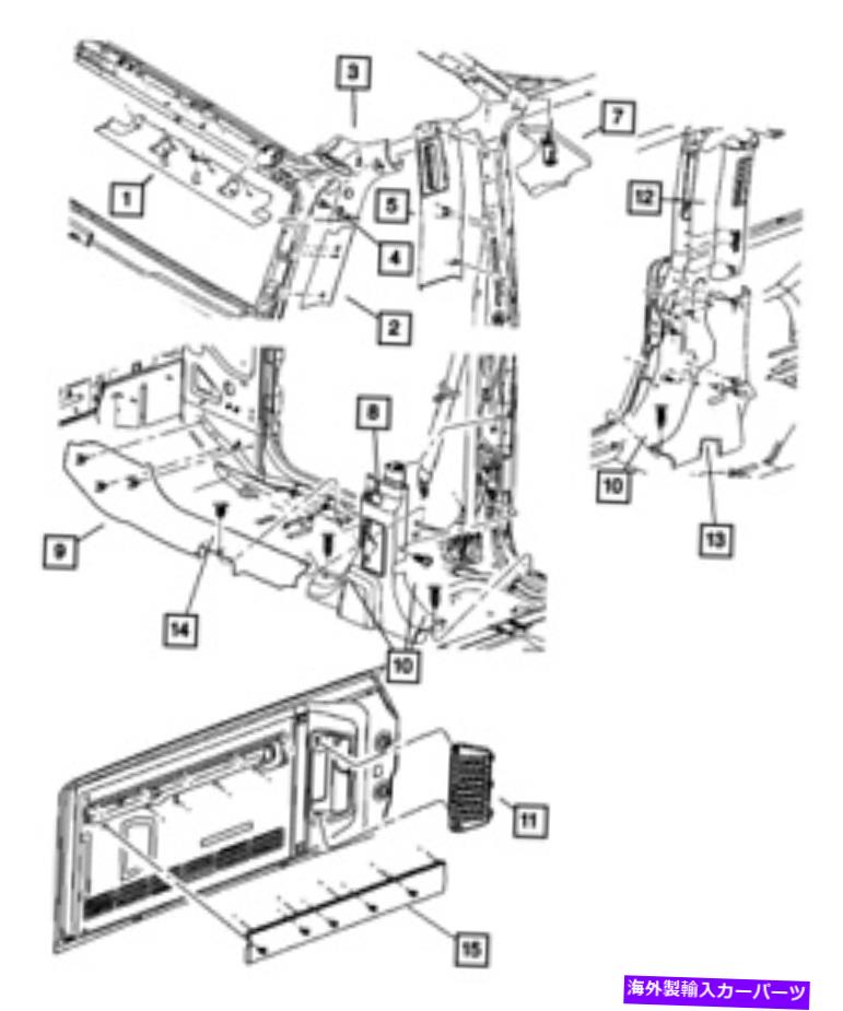 内装パーツ 純正MOPAR Bカラー・ウォードング・?5KP 71 XDVAD-オリジナルのタイトルを表示 純正 Mopar B ピラーモールディング 左 5 KP 71 XDVAD- show original title【並行輸入品】