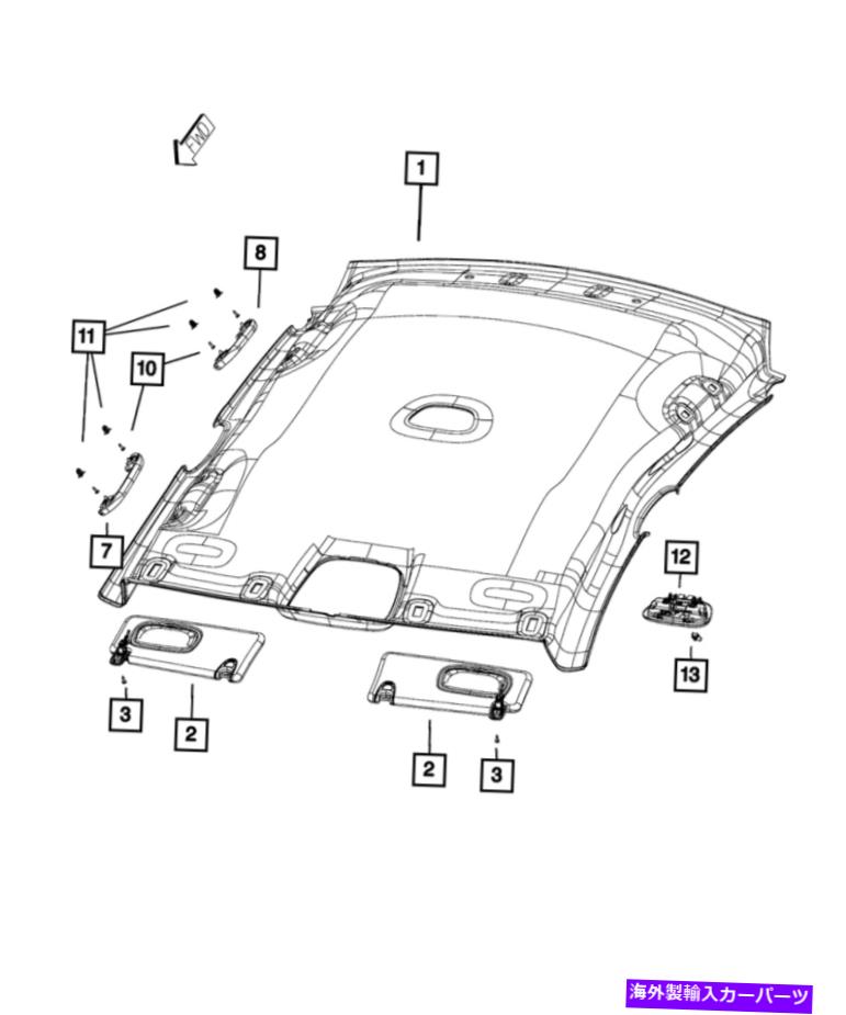 内装パーツ 純正MOPARカラミ製の5RG72ML2AB-オリジナルのタイトルを表示します 純正 MOPAR グラブハンドル 5RG72ML2AB- show original title【並行輸入品】