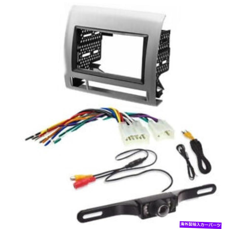 内装パーツ TOYK972S 05-11トヨタタコマ/背面図バックアップカメラ用シルバーダッシュキット TOYK972S Silver Dash Kit for 05-11 Toyota Tacoma / Rear View Backup Camera【並行輸入品】