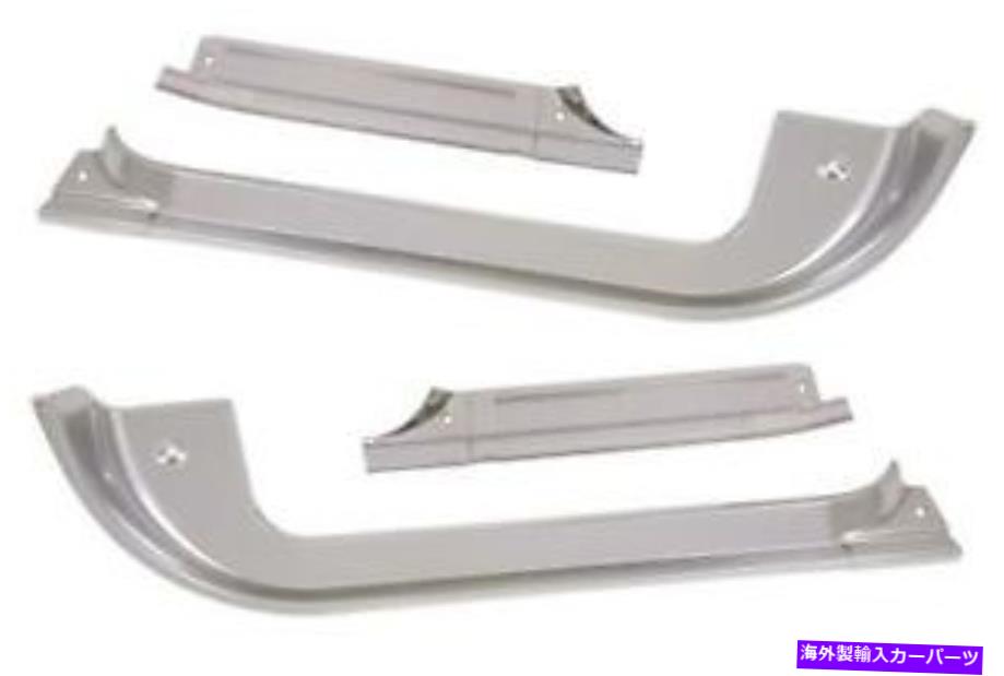 内装パーツ 1981 1982 1983 1984 Chevy GMCトラック前扉シルプレートフロント＆リアセット4 PC 1981 1982 1983 1984 CHEVY GMC TRUCK FRONT DOOR SILL PLATES FRONT & REAR SET 4 PC【並行輸入品】