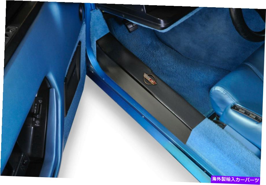 内装パーツ 1988-1989 Corvette C4シアーシールカートフロリコタールポールフロール602829付き - オリジナルのタイトルを表示する 1988-1989 Corvette C4 ドアシルプレートプロテクター ゴールドロゴ 602829付き- show original title【並行輸入品】