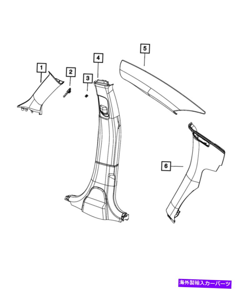 内装パーツ &larr;正MOPAR Cマラオーチェル&rArr;1KL82DX9AD-オリジナルのタイトルを表示する 純正 Mopar Cピラーインナーパネル右 1KL82DX9AD- show original title【並行輸入品】｜Us Custom Parts Shop USDM 34,231円