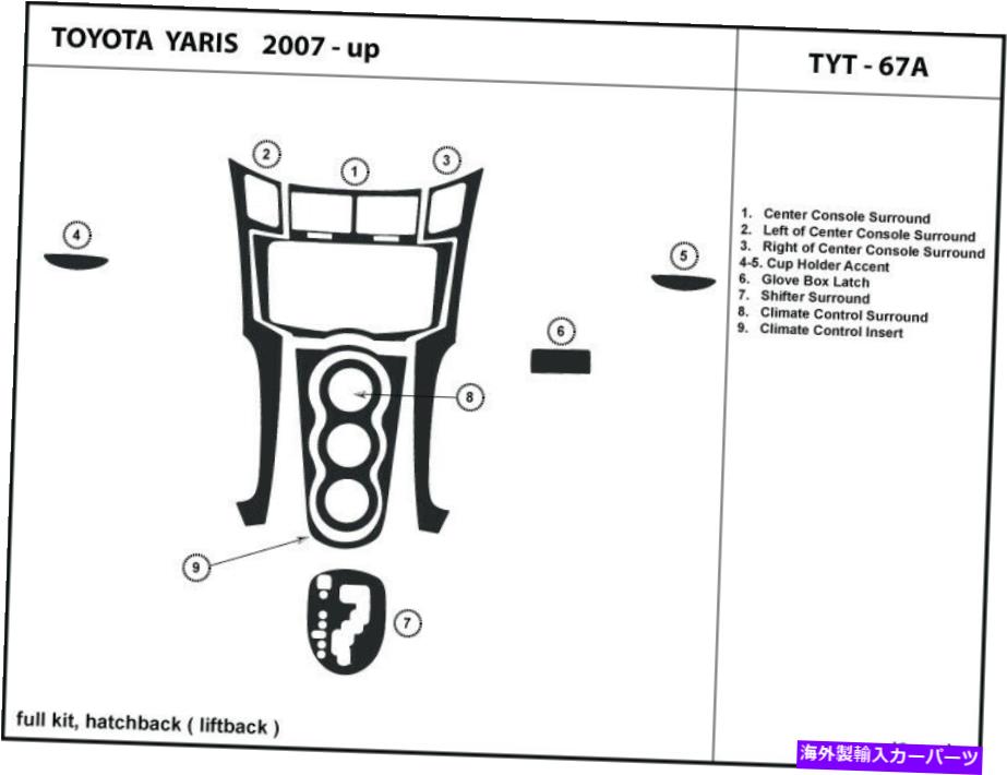 内装パーツ トピタキリスカッパス2006-2011インチリアリングシューズTYT - 67A用プッシュシェイクトゥットトライラ - オリジナルのタイトルを表示 トヨタヤリスハッチバック 2006-2011 インテリアダッシュボードTYT - 67A用ダッシュキットトリム- show origina【並行輸入品】 37,742円