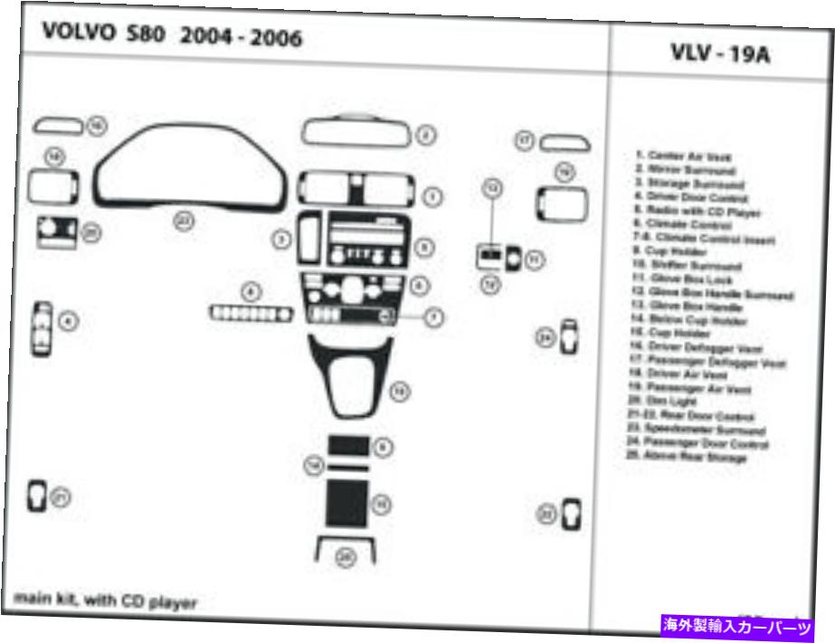 内装パーツ Volvo S80用ホットリットリーカットカットCDカーバーインジア2004-2006カッピショーム付きVLV-19A-オリジナルのタイトルを表示 Volvo S80用 ダッシュトリムキット CDプレーヤー インテリア 2004-2006 ダッシュボード付き VLV-19A- show original ti【並行輸入品】