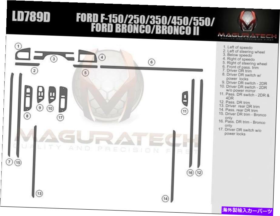 内装パーツ フォーフF-250/350/450/550 90 91 92 92 93 94 95 96 97メーカーデイバー用プッシュシュートリオット - オリジナルのタイトルを表示 フォード F-250/350/450/550 90 91 92 93 94 95 96 97 カーボンファイバー用ダッシュトリムキット- show original【並行輸入品】