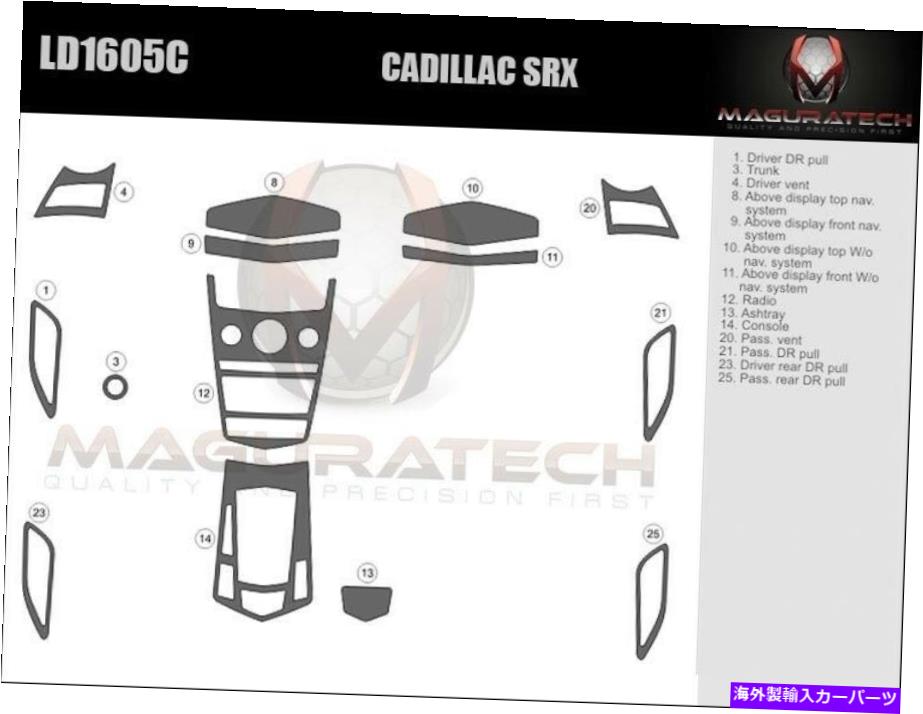 内装パーツ Cadillac SRX 2010-2011スポージャーシックカッピシトリーシェイクシュートフィット撮影 - オリジナルのタイトルを表示する Cadillac SRX 2010-2011 スモールベーシックウッドダッシュトリムキット適合- show original title【並行輸入品】
