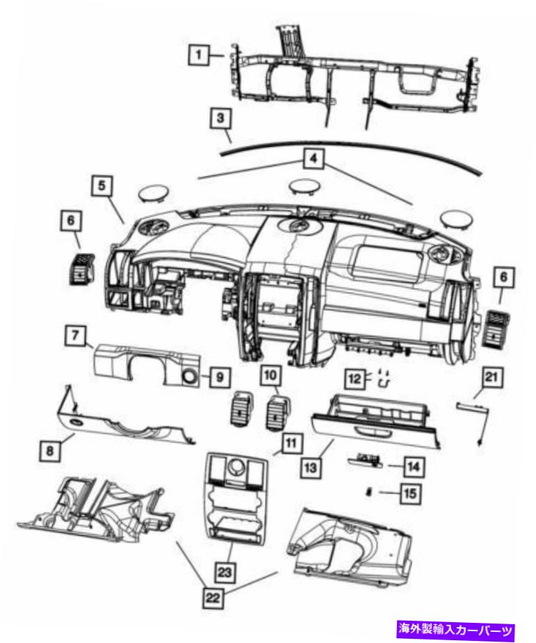 内装パーツ 純正MOPARザ・レジャー・フル1 AQ 45 AAAAA-オリジナルのタイトルを表示 純正 Mopar 計器パネル ベゼル 1 AQ 45 AAAAA- show original title【並行輸入品】