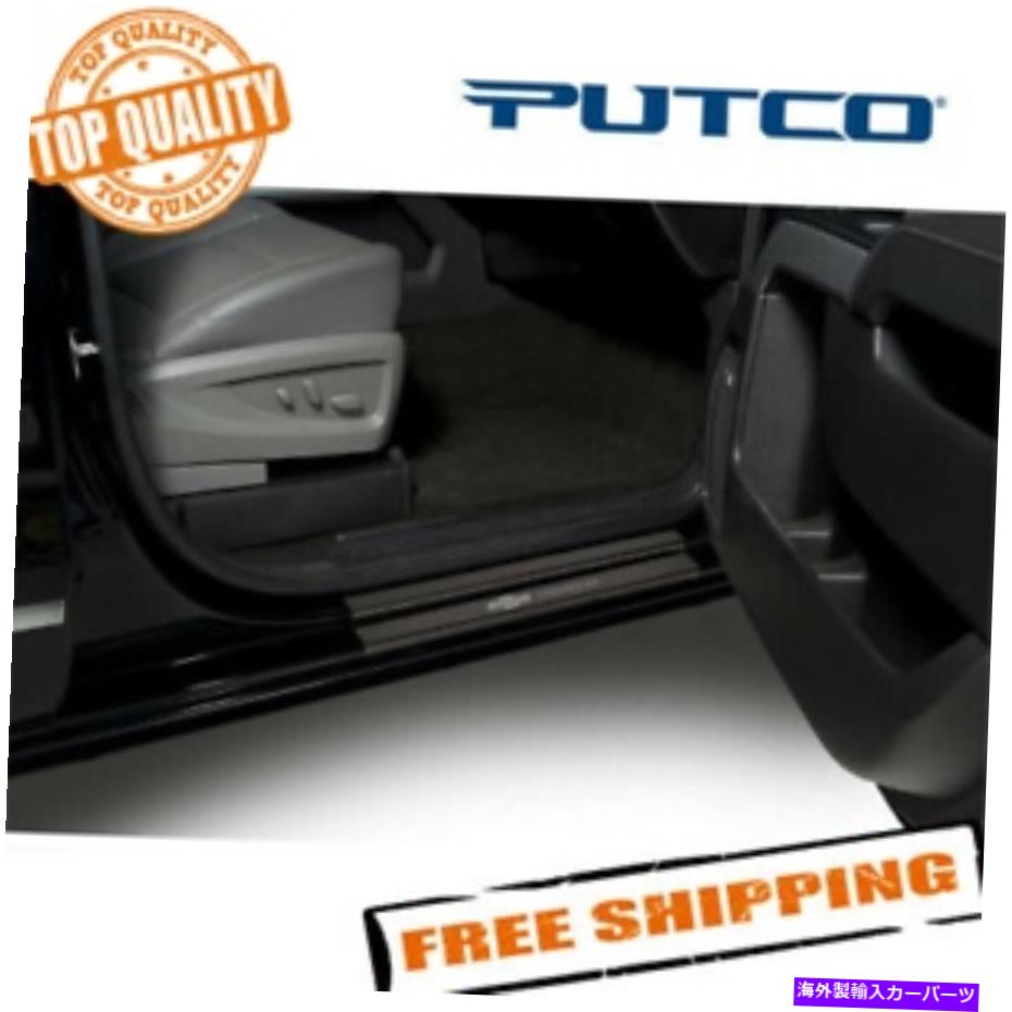 内装パーツ Putco 95173bpgm-1 GMブラックプラチナドアシルズ14-17シボリーシルバードクルーカブ Putco 95173BPGM-1 GM Black Platinum Door Sills for 14-17 Chevy Silverado CrewCab【並行輸入品】