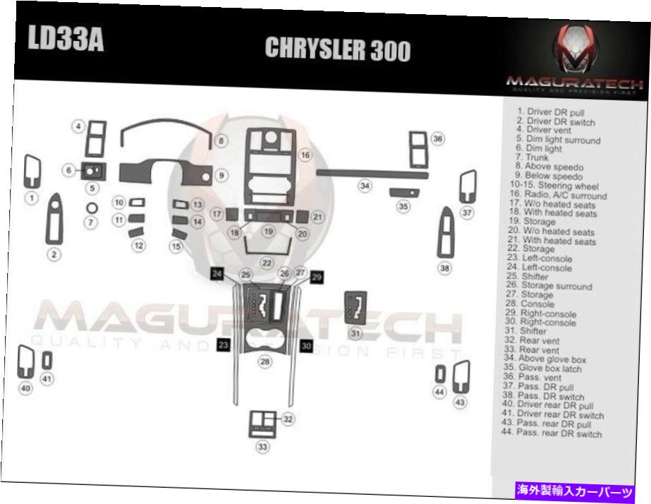 内装パーツ Chrysler 300 2008-2010大輔ブリックスパッシュドリュッドに登録 - オリジナルのタイトルを表示する Chrysler 300 2008-2010 大型デラックスウッドダッシュトリムキットに適合- show original title【並行輸入品】｜Us Custom Parts Shop USDM