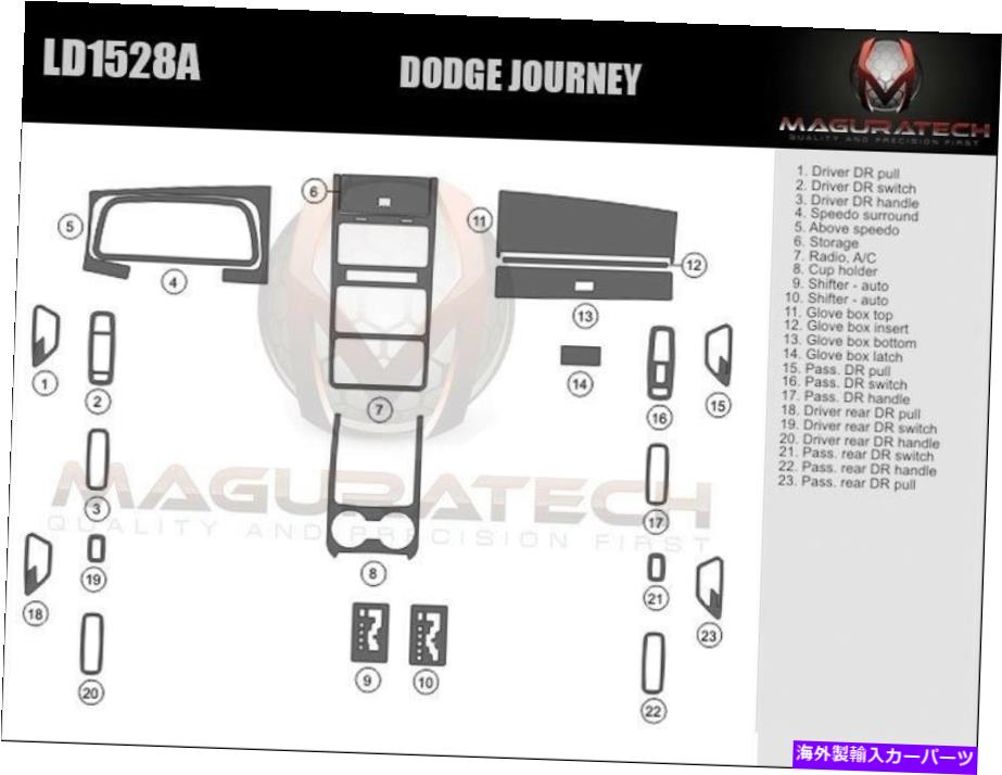 内装パーツ Dodge Journey 2009-2010大阪カッパシェイトリオット融合 - オリジナルのタイトルを表示する Dodge Journey 2009-2010 大型ウッドダッシュトリムキット適合- show original title【並行輸入品】 76,970円