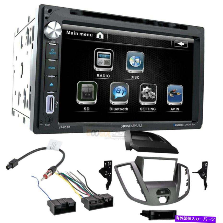 内装パーツ SoundStream VR651B Bluetooth CD / DVDカーラジオInstall Kit 2015-2019フォードトランジット Soundstream VR651B Bluetooth CD/DVD CAR Radio install Kit 2015-2019 Ford Transit【並行輸入品】
