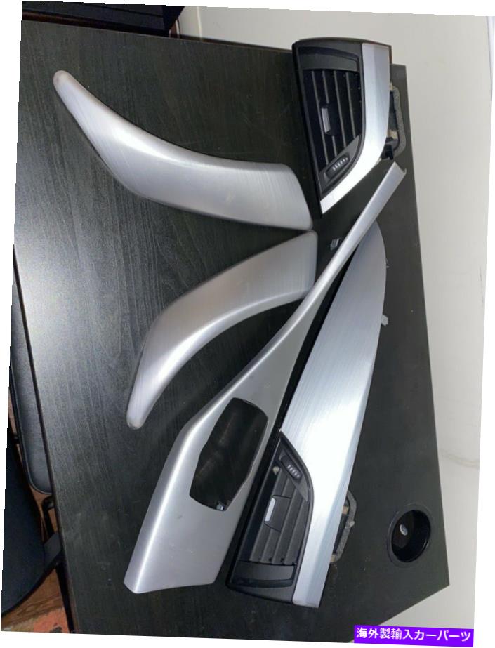 内装パーツ BMW OEM F22 F23 2シリーズM235I 228Iブラシをかけたアルミブラックアクセントインテリアトリム BMW OEM F22 F23 2 Series M235i 228i Brushed Aluminum Black Accent Interior Trim【並行輸入品】