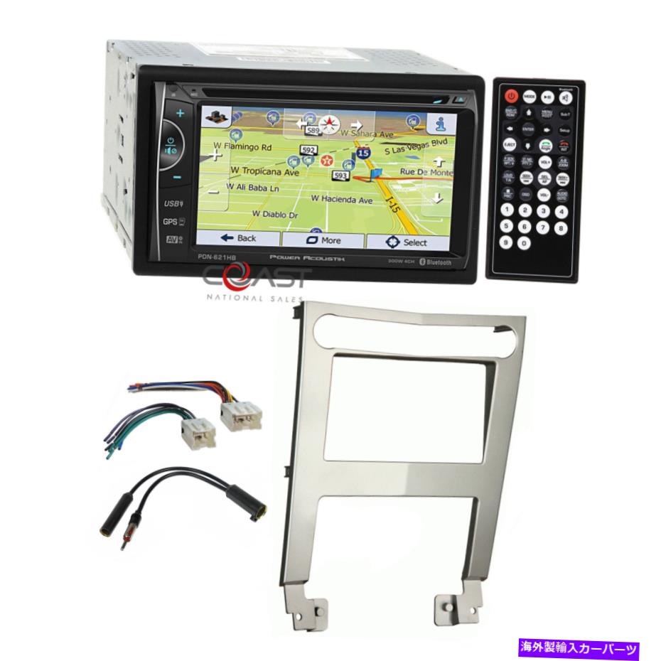 内装パーツ Power Acoustik DVD USB BT GPSスミフシシバットバートフォース04-06日本マキシュー用 - オリジナルのタイトルを表示 Power Acoustik DVD USB BT GPS ステレオ ダッシュキット ハーネス 04-06 日産 マキシマ用- show original title【並行輸入品】