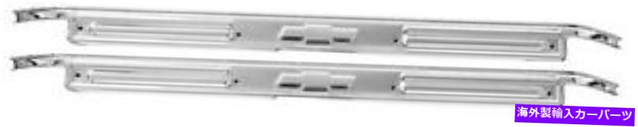 内装パーツ 67-72 Chevy GMCトラックドアシルプレート洗練されたステンレススチールボウタイ新しいペア 67-72 Chevy GMC Truck Door Sill Plates Polished Stainless Steel BowTie New Pair【並行輸入品】