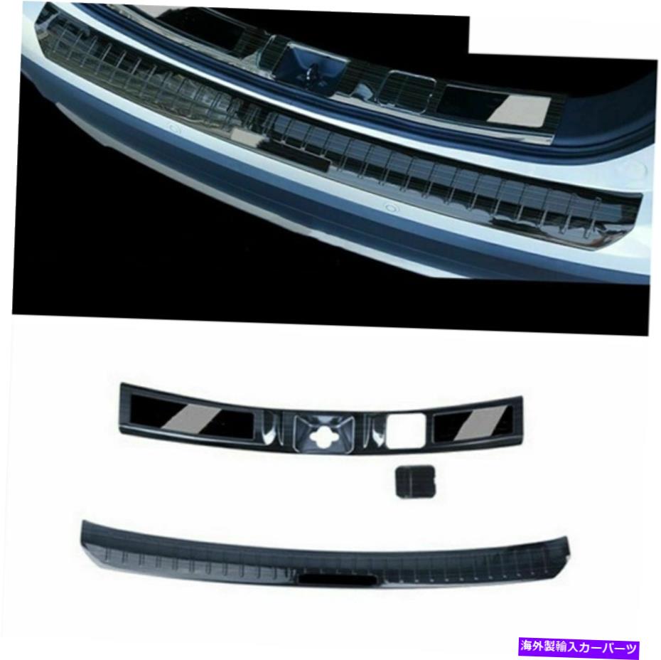 内装パーツ Mitsubishi Outlander 2016-2019のためのブラックリアバンパープロテクターガードカバートリム Black Rear Bumper Protector Guard Cover Trim For Mitsubishi Outlander 2016-2019【並行輸入品】
