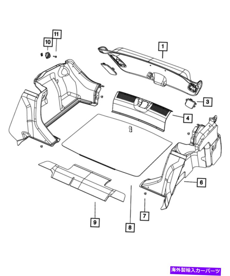 内装パーツ ←正MOPARセイプスメス×5SA51VXLAB-オリジナルのタイトルを表示 純正 Mopar ホイールハウス カーペット 左 5SA51VXLAB- show original title【並行輸入品】