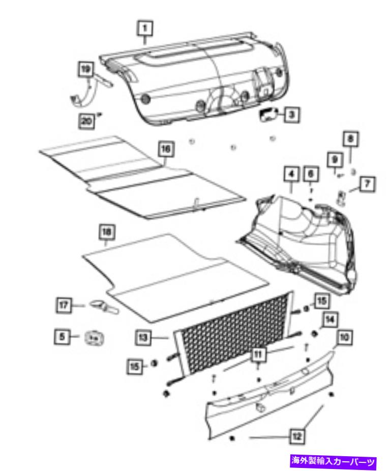 内装パーツ ▲正MOPARトンクノート6RM55DX9AB-オリジナルのタイトルを表示します 純正 Mopar トランク カーペット 6RM55DX9AB- show original title【並行輸入品】
