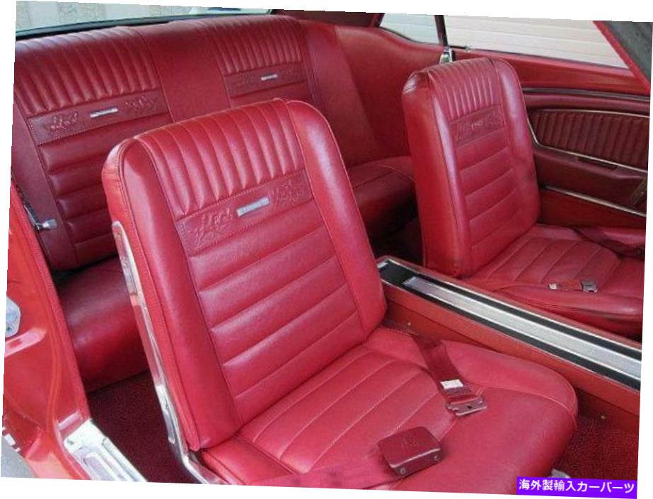 内装パーツ フォードマスタングデラックスポニーシートトリムキットブライトレッド64 65 66 1964 1965コンバーチブル Ford Mustang Deluxe Pony Seat Trim Kit Bright Red 64 65 66 1964 1965 Convertible【並行輸入品】