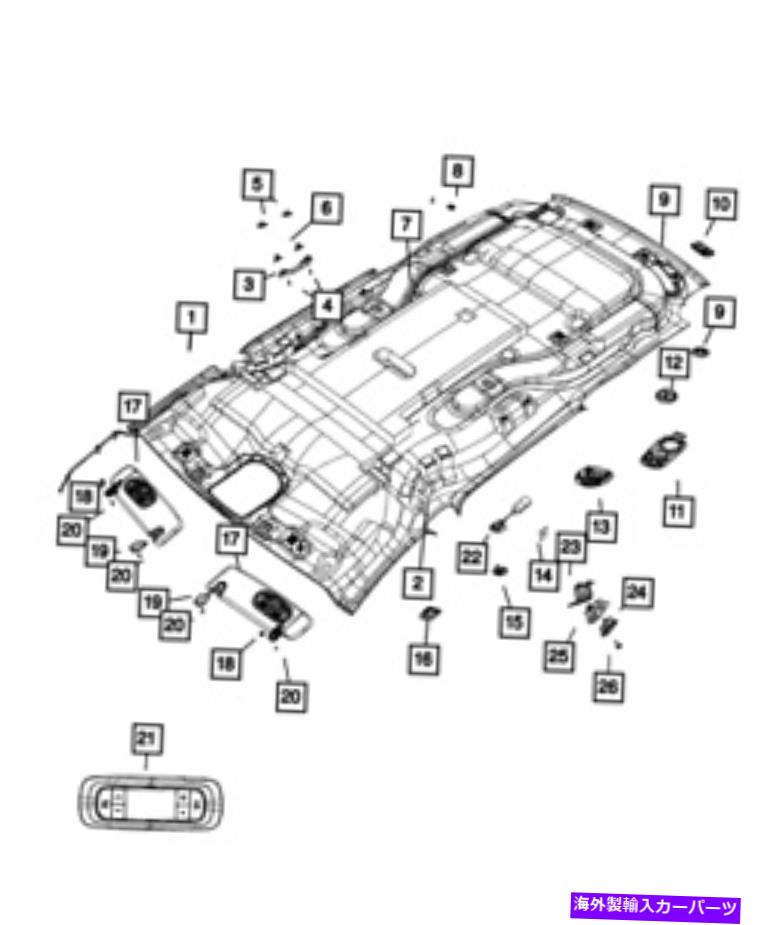 内装パーツ 純純MOPARマッピードライダー7BY28PD2AA-オリジナルのタイトルを表示 純正 MOPAR ヘッドライナー 7BY28PD2AA- show original title【並行輸入品】