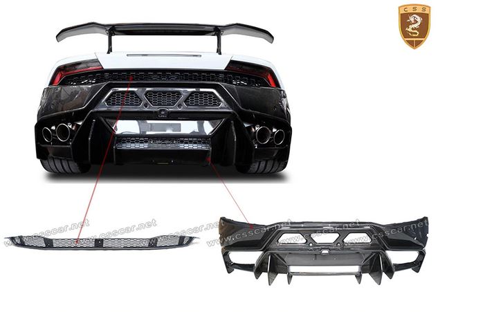 ランボルギーニウラカンLP610-LP580用　カーボンファイバーリアバンパー【並行輸入品】