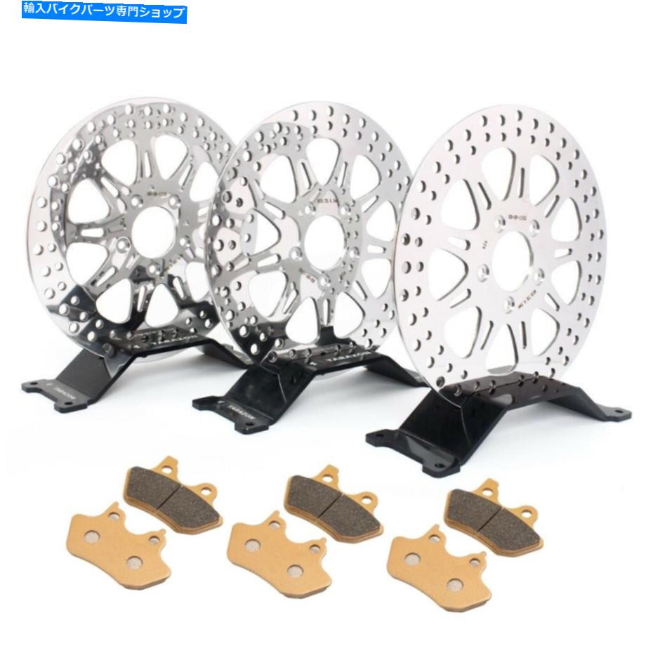 front brake rotor 洗練されたフロントリアブレーキローターパッドツーリング00-07ロードキングフリードエレクトラグライド Polished Front Rear Brake Rotors Pads Touring 00-07 Road King FLHR Electra Glide【並行輸入品】|Us Custom Parts Shop USDM