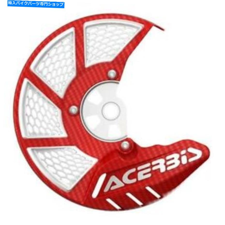 front brake rotor Acerbis Xブレーキベントフロントディスクカバー赤/白 Acerbis X-Brake Vented Front Disc Cover Red/White【並行輸入品】