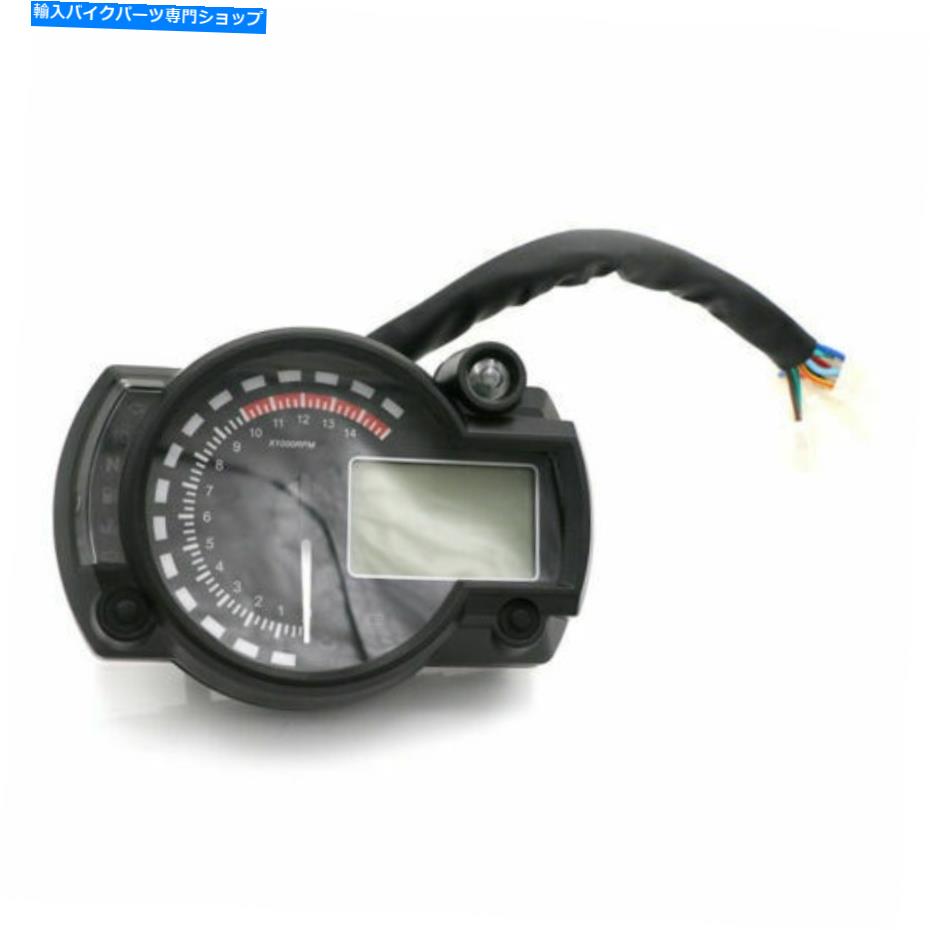 front brake rotor ホンダスズキのための調節可能な7色のオートバイ液晶デジタル速度計の走行距離計 7 Color Motorcycle LCD Digital Speedometer Odometer Adjustable For Honda Suzuki【並行輸入品】
