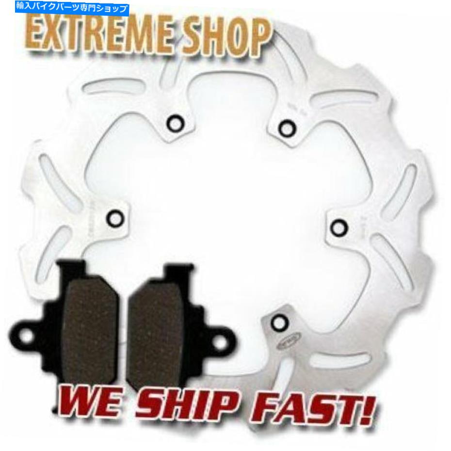 front brake rotor スズキRM 125&250(1985-1986)のフロントステンレススチールブレーキディスクローター+パッド Front Stainless Steel Brake Disc Rotor+Pads for Suzuki RM 125 & 250 (1985-1986)【並行輸入品】