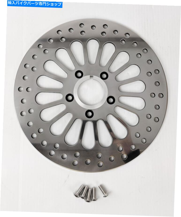 front brake rotor DNA洗練されたスーパースポークシングルフロント11.5ディスクローターハーレーソフトXL DYNA DNA Polished Super Spoke Single Front 11.5 Disc Rotor Harley Softail XL Dyna【並行輸入品】