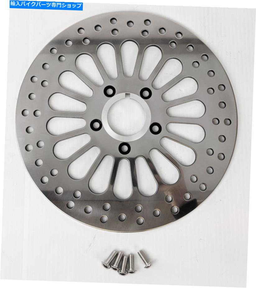 front brake rotor DNAスーパースポークポリッシュフロント11.5ディスクローターハーリーダイナスポーツスターソイザイルFLH DNA Super Spoke Polished Front 11.5 Disc Rotor Harley Dyna Sportster Softail FLH【並行輸入品】 29,494円