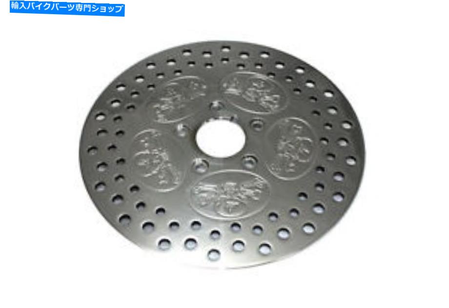 front brake rotor 11-1 / 2 "フロントブレーキディスクスカルデザインのための磨かれたハーレーダイナソフトスタースター 11-1/2" Front Brake Disc Skull Design Polished for Harley Dyna Softail Sportster【並行輸入品】｜Us Custom Parts Shop USDM