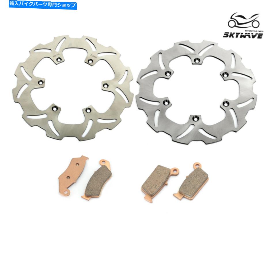 front brake rotor Suzuki RM 125 250 RM125 RM250 00-09のための固体前部後部ブレーキディスクローターパッド Solid Front Rear Brake Discs Rotors Pads for Suzuki RM 125 250 RM125 RM250 00-09【並行輸入品】