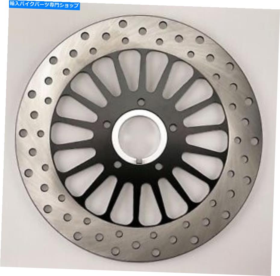 front brake rotor ブラックウルティマ11.5ハーレーw / speedoノッチのためのフロントロータースポークフロントローター Black Ultima 11.5 King Fat Mammoth Spoke Front Rotor For Harley w/Speedo Notch【並行輸入品】