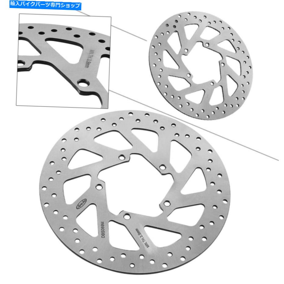 front brake rotor スチールフロントブレーキディスクローターオートバイフィットヤマハFZ 16 150 2012-2015スチール新品 Steel Front Brake Disc Rotor Motorcycle Fit YAMAHA FZ 16 150 2012-2015 Steel New【並行輸入品】