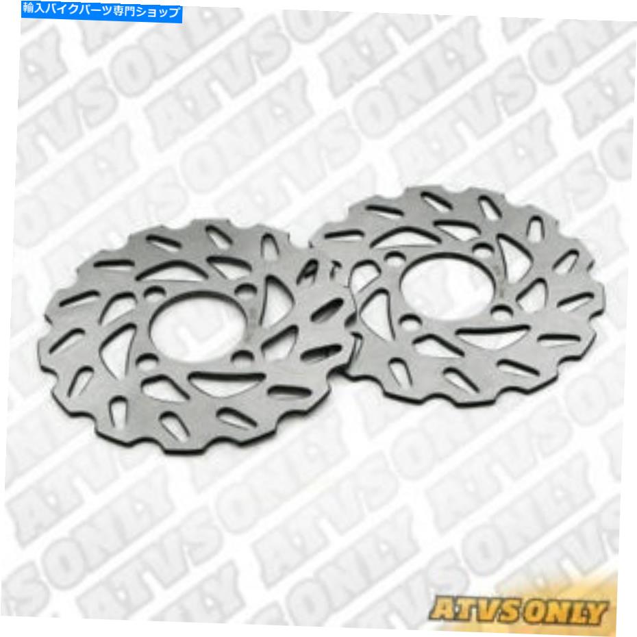 front brake rotor ヤマハの波のためのRaptor 250フロントブレーキディスクセット Raptor 250 Front Brake Disc Set For Yamaha Wavey YFM250 2008-12 Stainless Steel【並行輸入品】