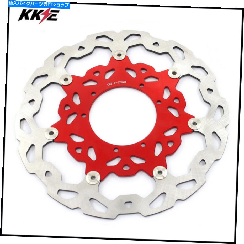 front brake rotor ホンダCRF250R CRF450R CRF450X CRF450R CRF250XのためのKKE 320mm特大ディスクローターフィット KKE 320MM Oversize Disc Rotor Fit For HONDA CRF250R CRF450R CRF450X CRF250X Red【並行輸入品】