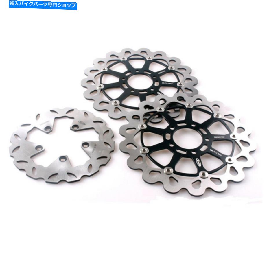 front brake rotor スズキGSXR1300 Hayabusa 1999-2007のためのバイクの前部後部ブレーキディスクローターセット Motorbike Front Rear Brake Disc Rotor Set For Suzuki GSXR1300 Hayabusa 1999-2007【並行輸入品】