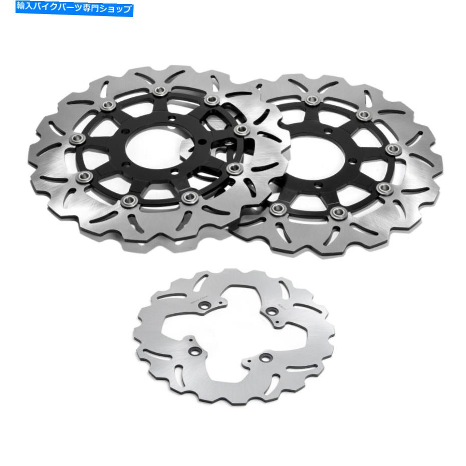 front brake rotor 3ピースフロントリアブレーキローターBonneville Bobber Black Speedmaster T120 2016アップ 3PCS Front Rear Brake Rotors Bonneville Bobber Black Speedmaster T120 2016-UP【並行輸入品】