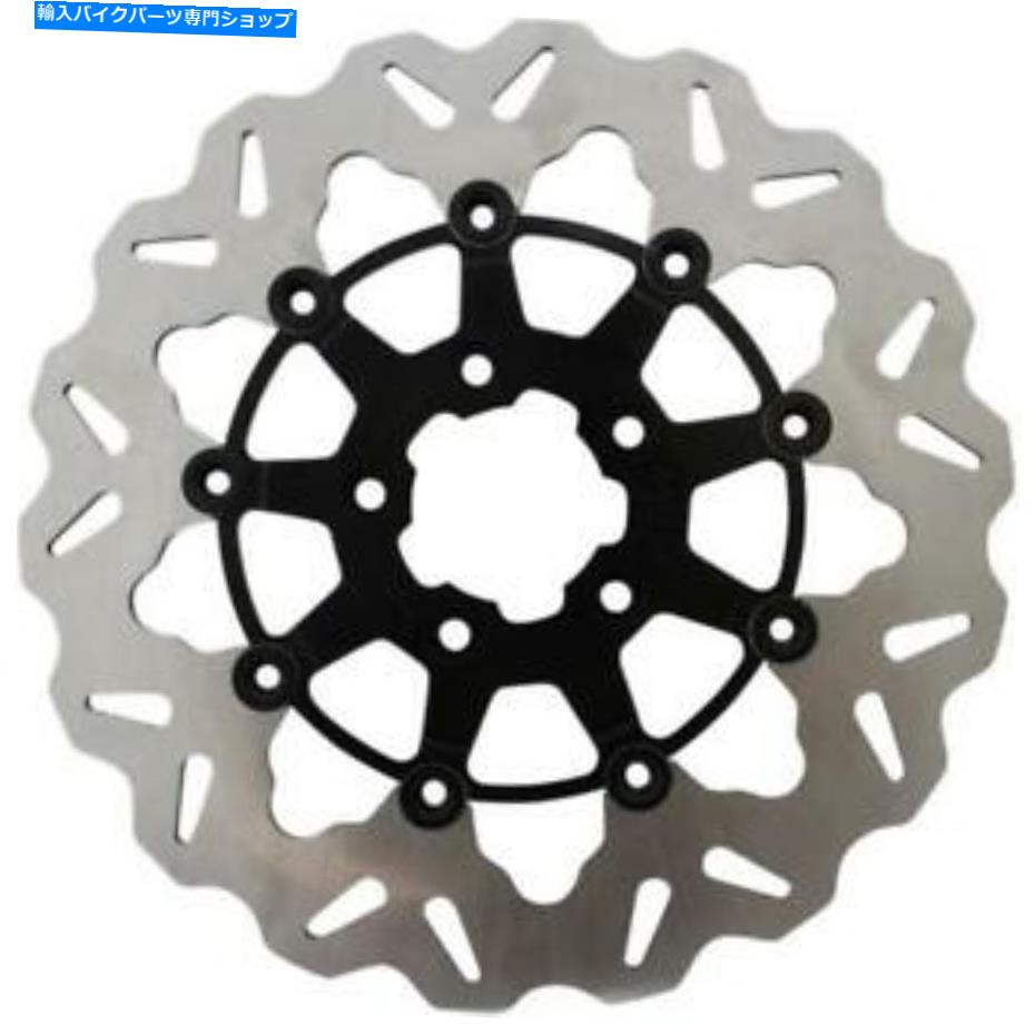 front brake rotor Galfer Brakes Flaking Wave Rotor - ブラックキャリア付きフルフロート - DF835CW-B Galfer Brakes Floating Wave Rotor - Full Floating with Black Carrier - DF835CW-B【並行輸入品】